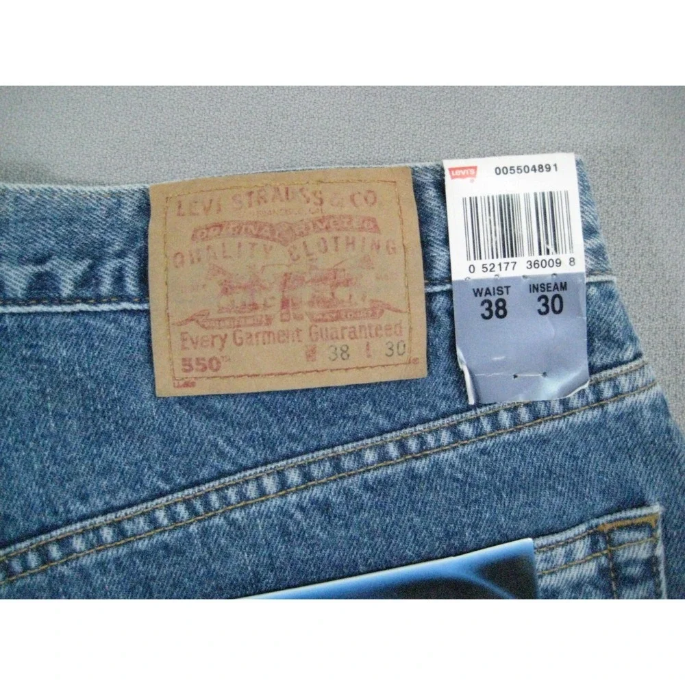 Vintage Levis 550 Baggy Jeans Mens 38x30 Blue Denim Relaxed Fit Skater‎ Y2K 90s